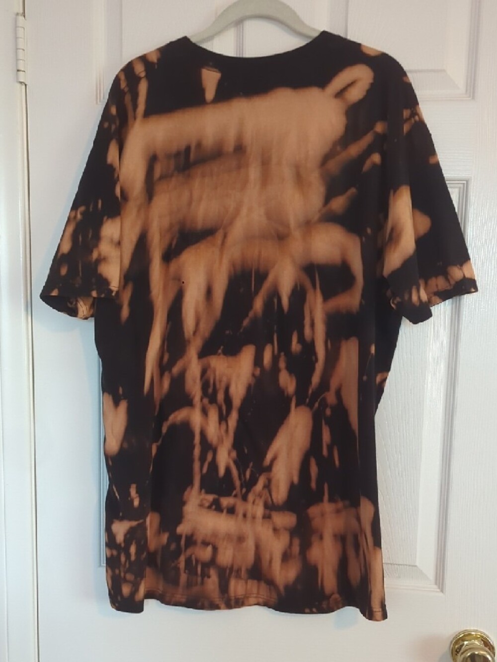 AC/DC Black & Orange Bleach Tie-Dye Band Logo Tee 2XL - Picture 4 of 5